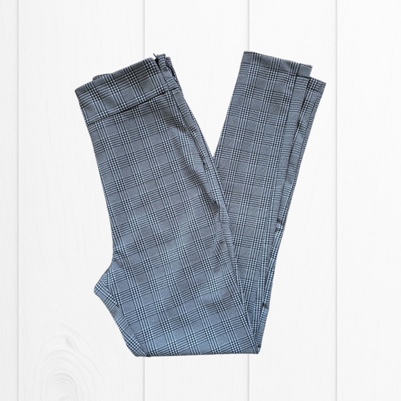 Forever 21 Women's Grey Checked/Houndstooth Print High Waist Skinny Pants - Picture 4 of 16